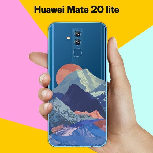 Силиконовый чехол на Huawei Mate 20 lite Горы / для Хуавей Мейт 20 Лайт матовый чехол bts stickers для huawei mate 20 lite хуавей мейт 20 лайт с 3d эффектом черный