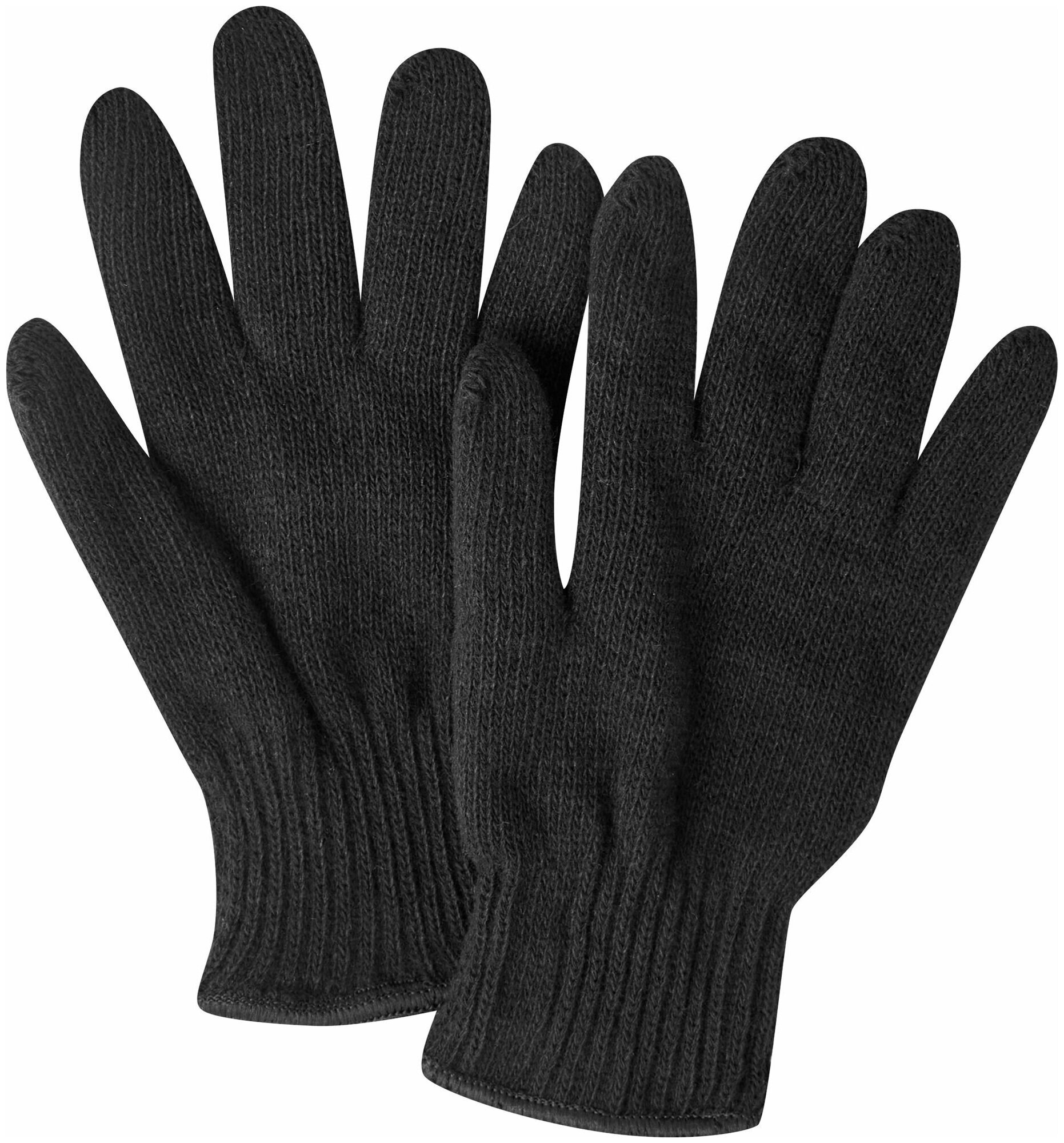 Перчатки для зимних садовых работ акриловые размер 10 цвет черный