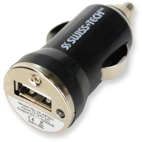 Автомобильное USB зарядное устройство 12V (5В, 1А) Swiss+Tech