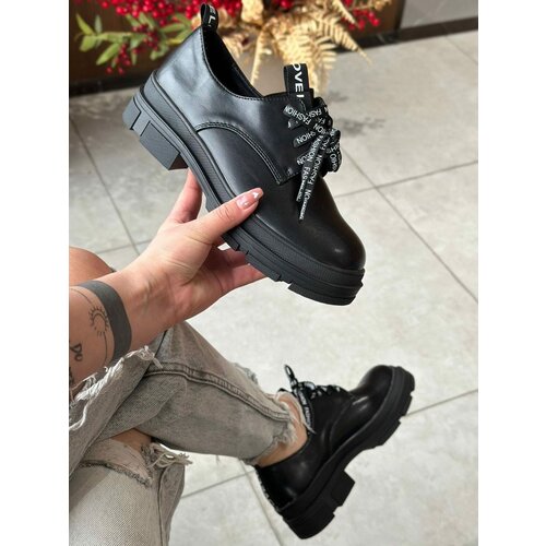 фото Лоферы женские, черные, 40 размер (25 см по стельке) aimosi