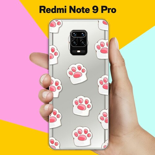 Силиконовый чехол Лапки на Xiaomi Redmi Note 9 Pro прозрачный силиконовый чехол musthavecase для xiaomi redmi note 9 pro sphinx сфинкс для сяоми редми ноут 9 про