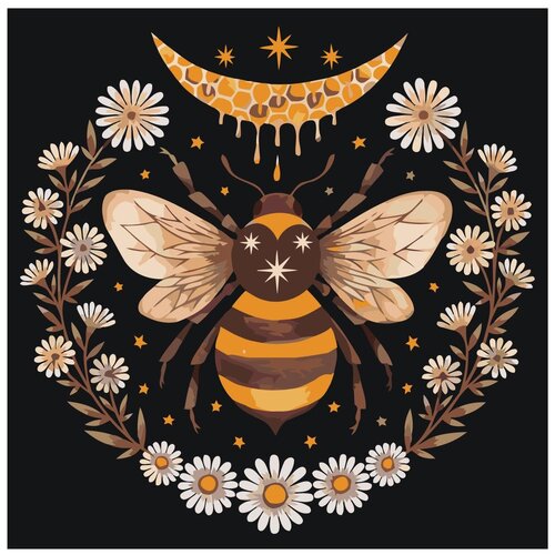 Картина по номерам «Пчела», 40x40 см, Живопись по Номерам
