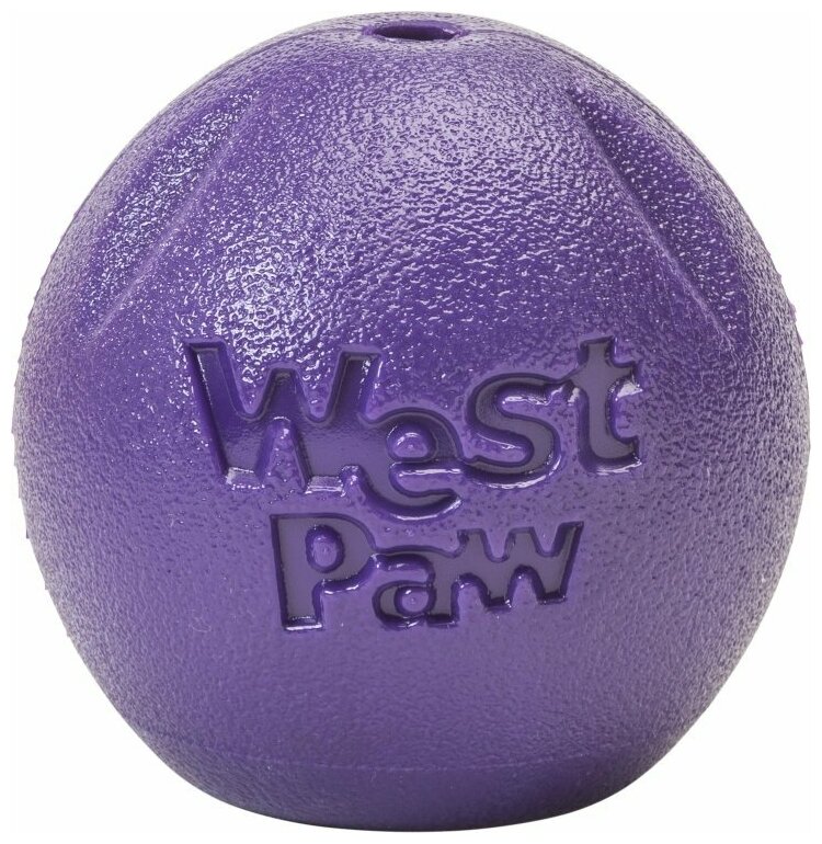 West Paw Zogoflex игрушка для собак мячик Rando 6 см фиолетовый - фотография № 1