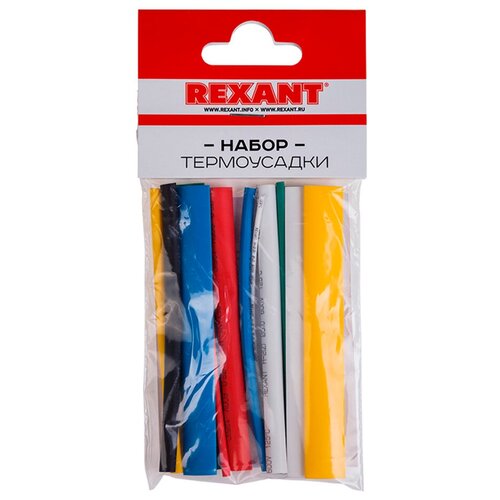 Трубка термоусадочная Rexant MULTICOLOR 2:1 L100 мм 6 цветов (13 шт.)