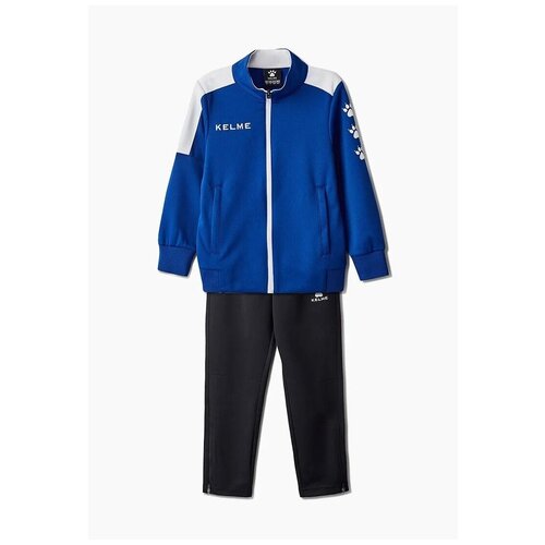 фото Детский спортивный костюм kelme tracksuit, синий / черный, размер 140