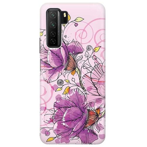 фото Чехол - накладка artcolor для huawei nova 7 se / honor 30s с принтом "розовые цвета" re:pa
