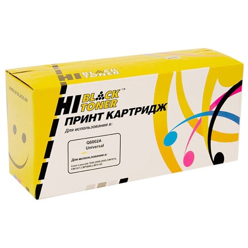 Картридж Hi-Black HB-Q6002A, 2000 стр, желтый картридж ds для hp cm1017