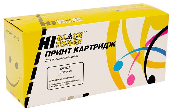 Картридж Hi-Black Q6002A для HP Color LaserJet 1600/2600/2605, желтый