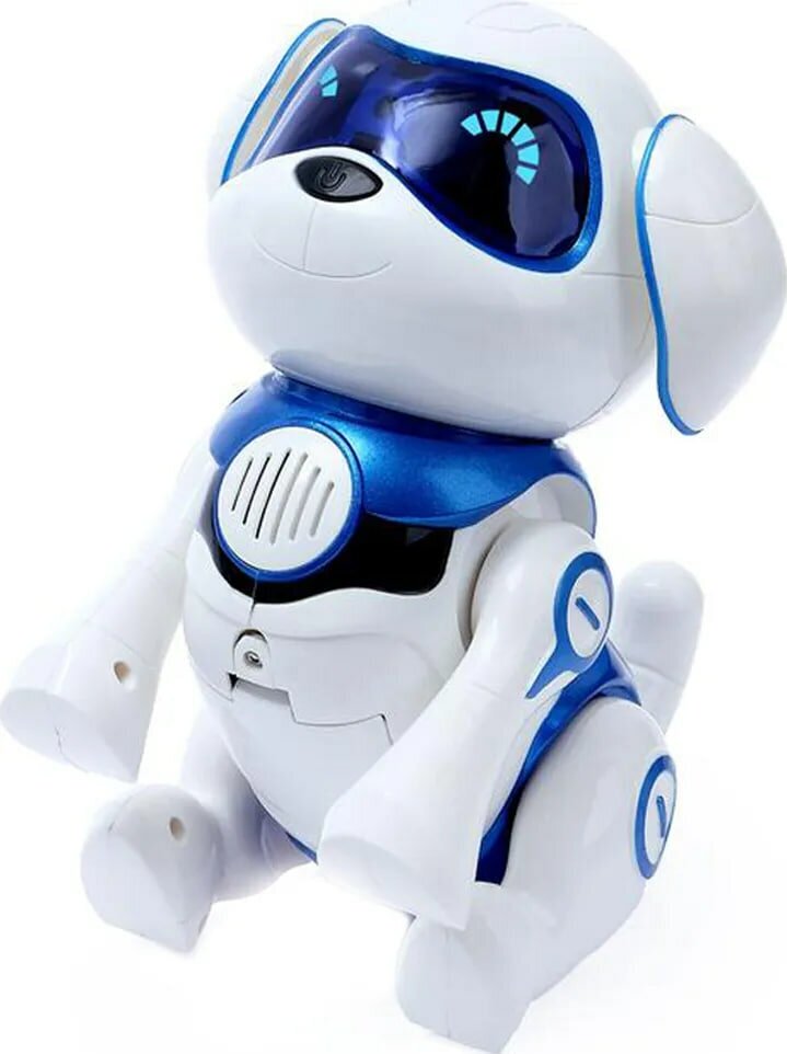 Собачка-робот рокки на аккумуляторе, держит косточку, рассказывает стишки, поет песни, умеет ходить и лаять, держит косточку, арт. 1921RU