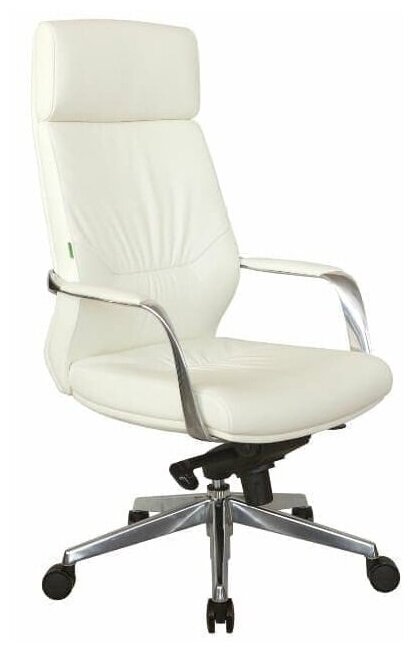 Кресло для руководителя Riva Design A1815 натуральная кожа Белый