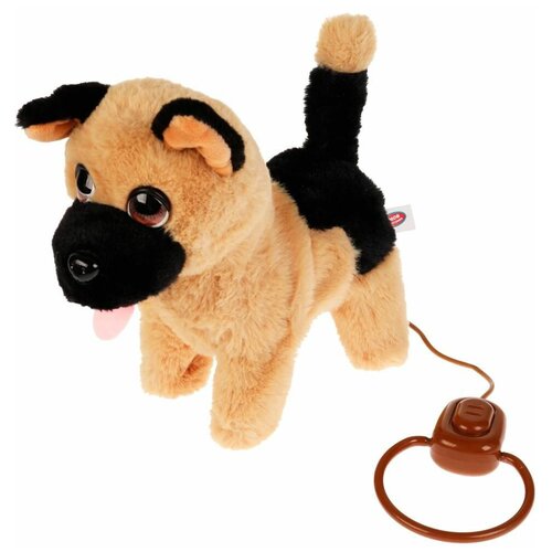 Интерактивный щенок берта 22 см Пляцковский М. С. пульт-поводок, ходит, виляет хвостиком, лает, поёт МОЙ питомец HTL2593C