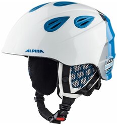 Шлем защитный Alpina Grap 2.0 Jr, white-silver-blue