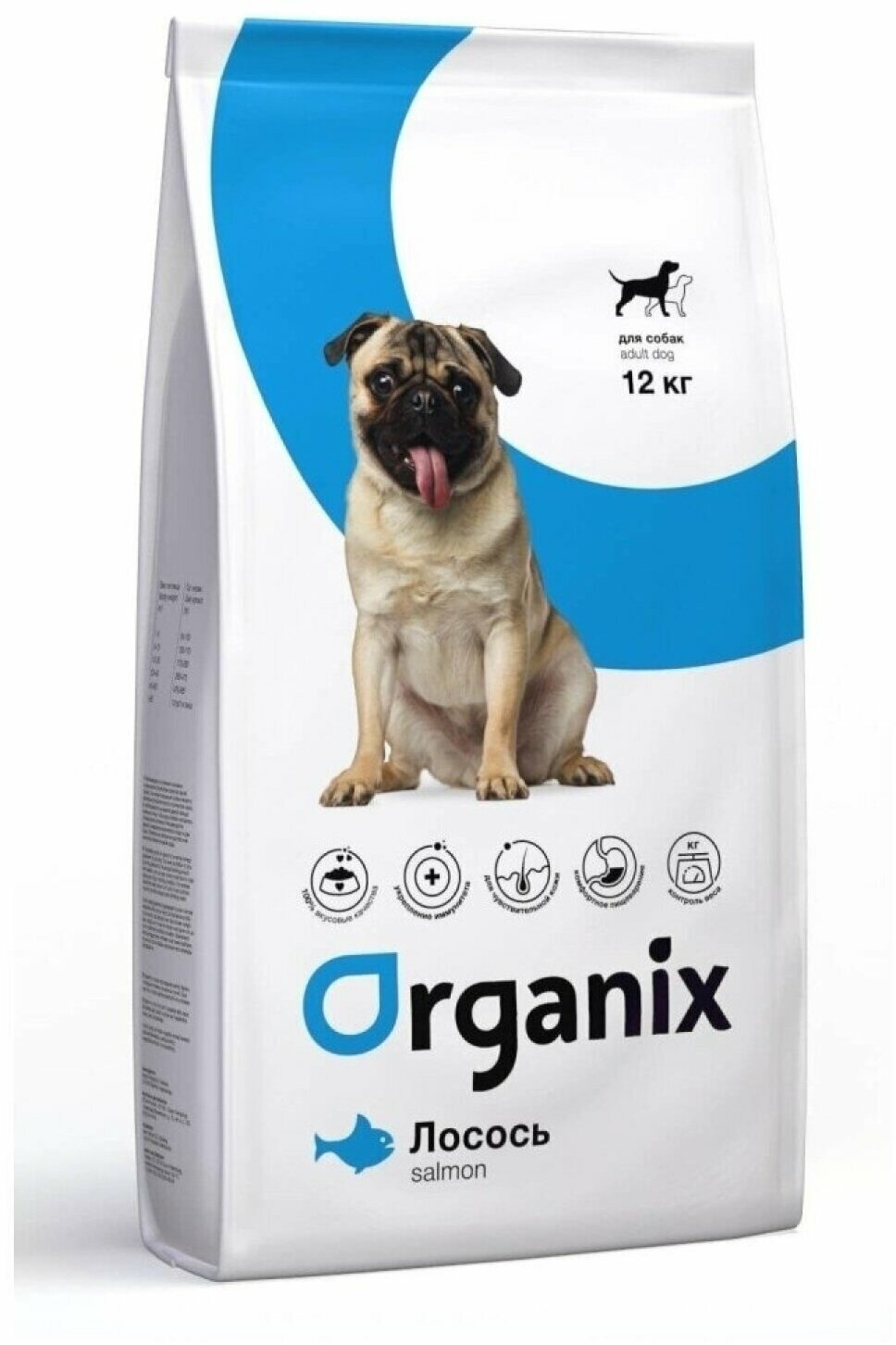 Organix Adult Dog Salmon - Сухой корм для собак со свежим лососем и рисом (2,5 кг)