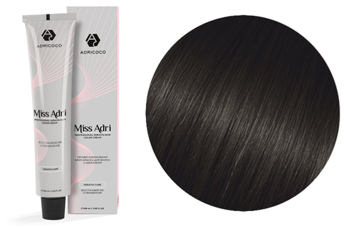 ADRICOCO Miss Adri крем-краска для волос с кератином, 6.1 темный блонд пепельный