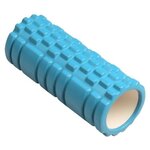 IN077 Ролик массажный для йоги INDIGO PVC Голубой 33*14 см - изображение