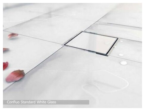 Трап душевой PESTAN Confluo Standart Dry 1 White Glass 100*100мм стекло/белый - фотография № 8