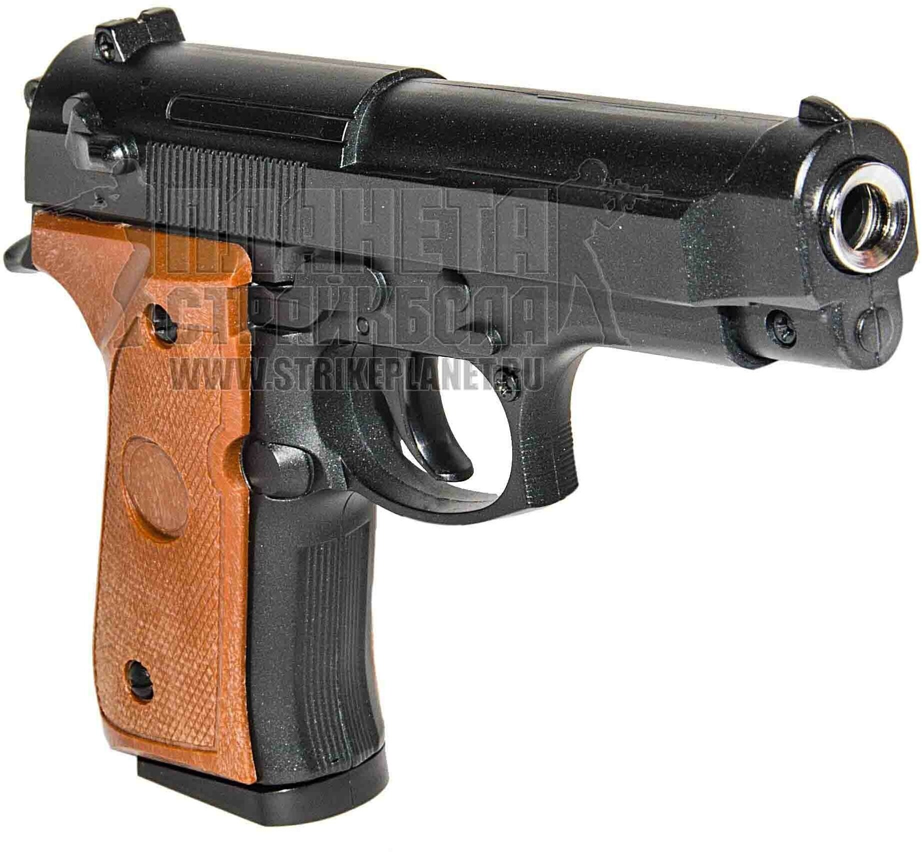 Cтрайкбольный пистолет Galaxy G.22 Beretta 92 mini металлический, пружинный