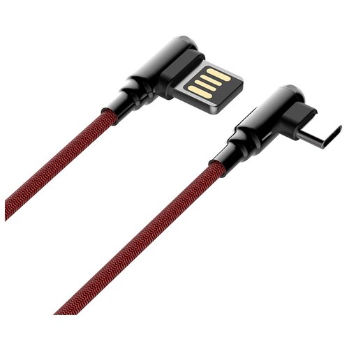 Разъем LDNIO USB - microUSB (LS421), 1.5 м, красный usb кабель ldnio ls421 micro длина 1м максимальный ток 2 4а угловой коннектор нейлоновая оплетка серый