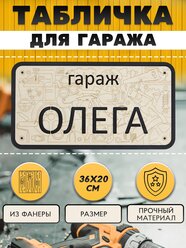 Табличка для гаража "Гараж Олега"/ Табличка в гараж, подарок мужчине