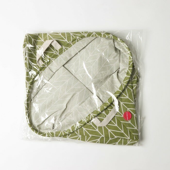 Корзина универсальная Доляна «Зигзаг», 35×35×60 см, цвет зелёный - фотография № 3