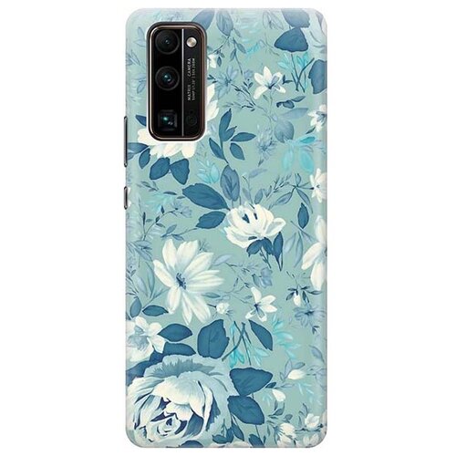 фото Чехол - накладка artcolor для honor 30 pro+ с принтом "цветы на голубом" re:pa