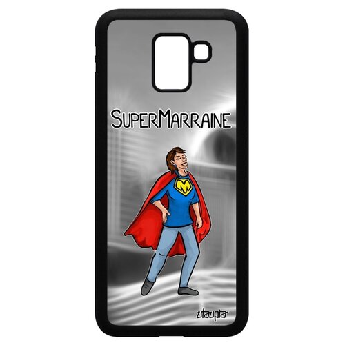 фото Чехол для мобильного galaxy j6 2018, "суперкрестная" супергерой шутка utaupia