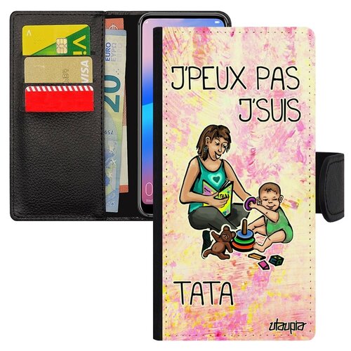 фото Чехол книжка на мобильный galaxy a50, "не могу - стала тетей!" семья карикатура utaupia