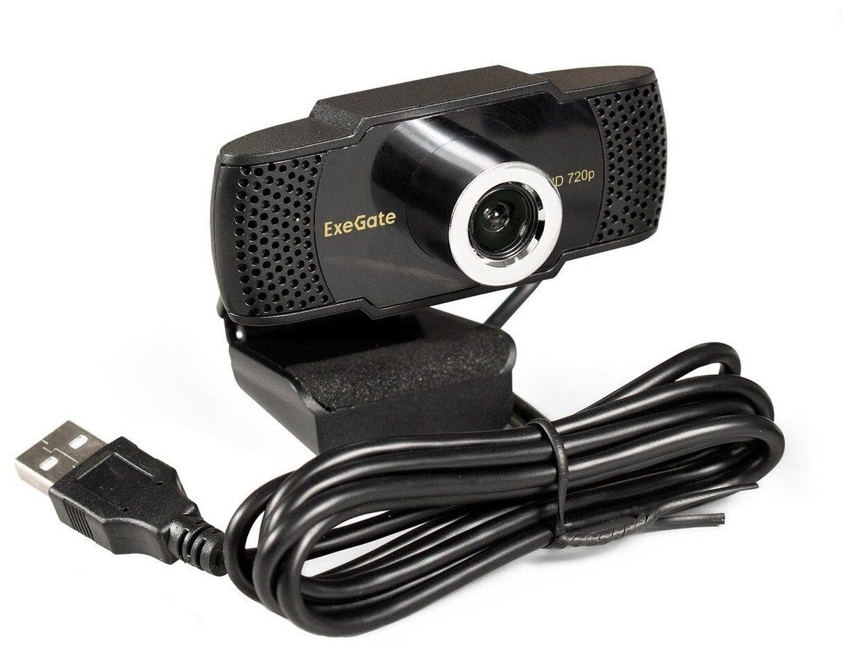 Веб-камера ExeGate BusinessPro C922 HD Tripod 1,3 Мп, 1280х720, 30fps, микрофон с шумоподавлением, штатив Flex в комплекте