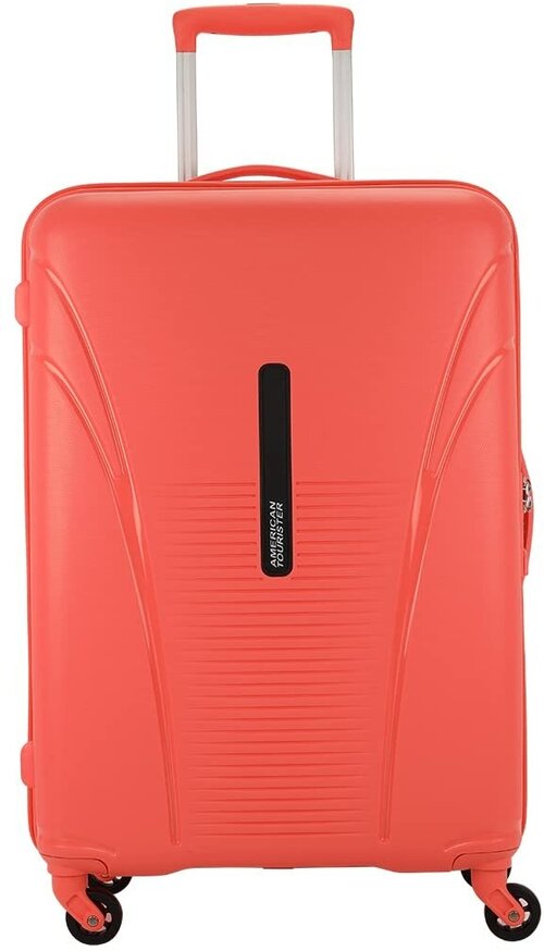 Чемодан American Tourister, размер L, красный, коралловый