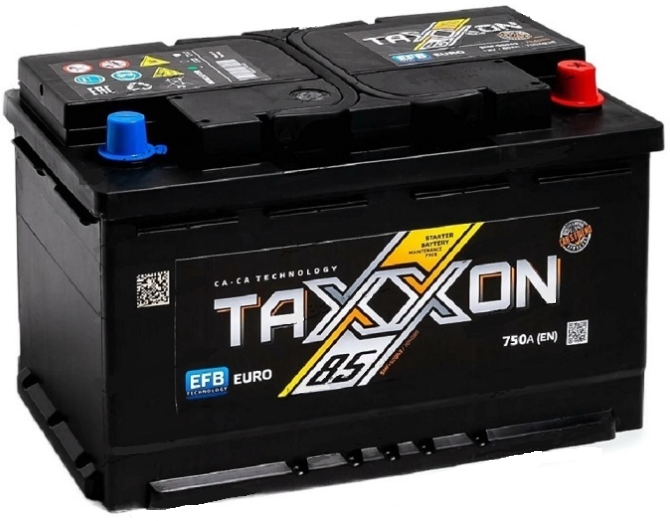 Аккумулятор автомобильный TAXXON EFB EURO 85.0 Ah 750 A 716085 низ. ОП (315x175x175) LB4 315x175x175