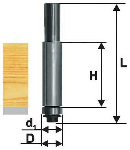 Фреза кромочная прямая по ДСП энкор 9,5*25 мм