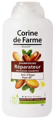 CORINE de FARME шампунь для волос Repairing with Argan Oil Восстанавливающий с аргановым маслом, 500 мл