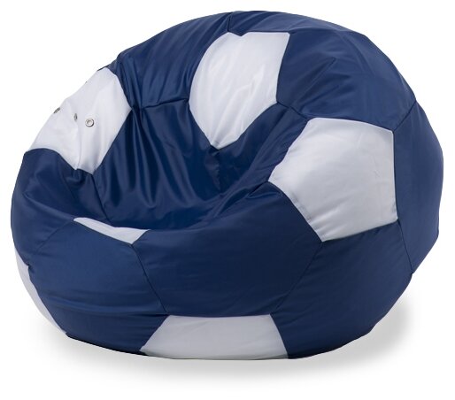 Кресло-мешок «Мяч», XL, оксфорд, Синий и белый