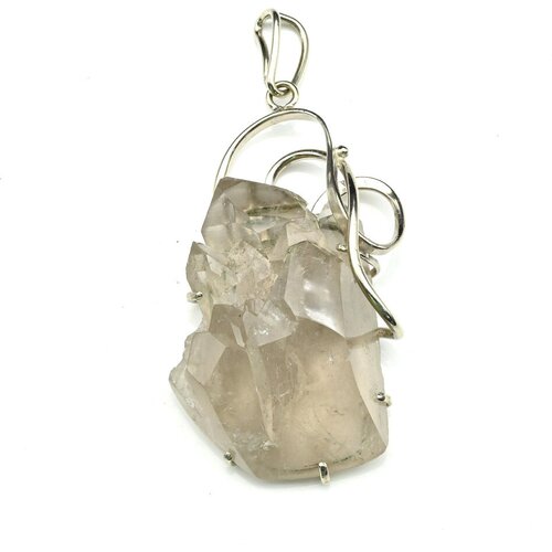 фото Подвеска, горный хрусталь, бесцветный, белый кулон из горного хрусталя 30*50мм.