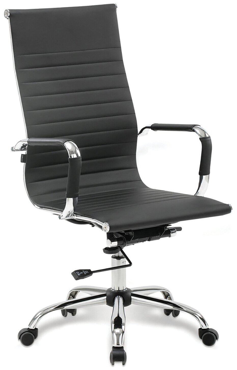 Кресло офисное Brabix "Energy EX-509", экокожа, хром, черное (530862)
