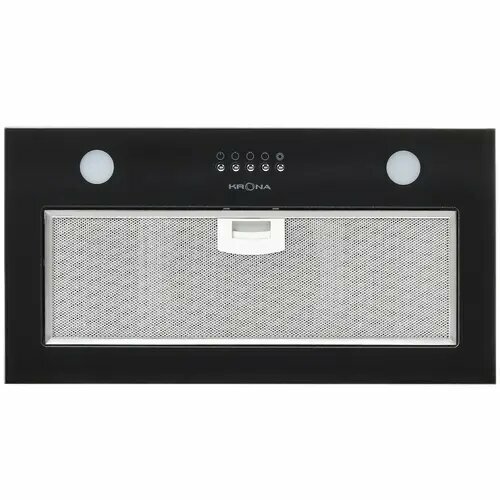 Вытяжка полновстраиваемая KRONA KATE 600 GLASS BLACK PB K черное стекло (640 м. куб/ч)