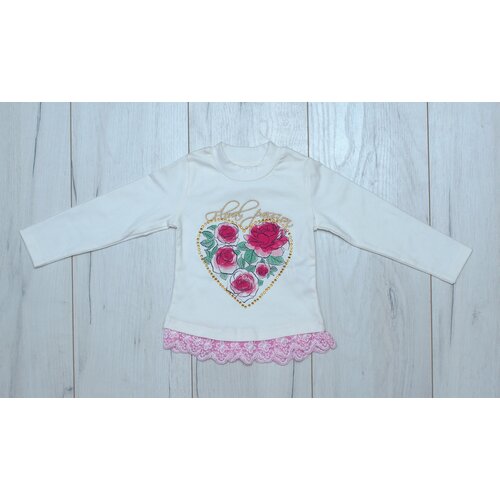 фото Лонгслив , размер 80, белый нет бренда