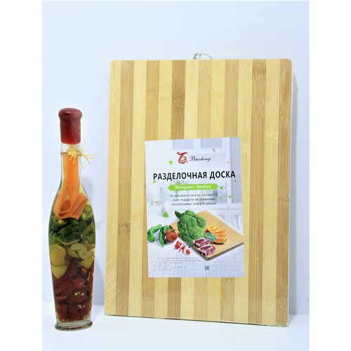 Доска бамбуковая разделочная Baizheng 28*38*1,4 см.