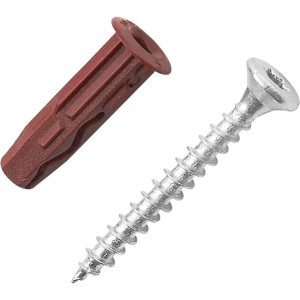 фото Дюбель универсальный с шурупом Европартнер Multi, 3.5x30 мм, нейлон, сталь, 45 шт.