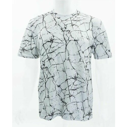 фото Футболка мрамор, размер 58, белый браво