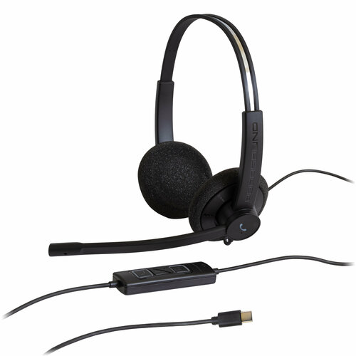 Профессиональные наушники с микрофоном для компьютера ADDASOUND Epic 302, USB-С, цвет черно-серый, (ADD-EPIC-302с)