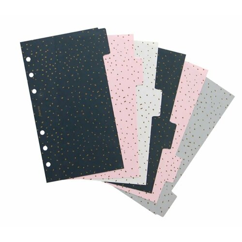 Разделители листов Filofax Personal Confetti 104х171мм 6 шт