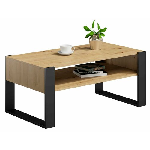 Журнальный столик Интериория JS-001-11 92*53*45 Дуб крафт золотой/Черный