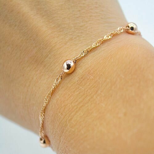 Браслет FJ Fallon Jewelry, размер 17 см, золото