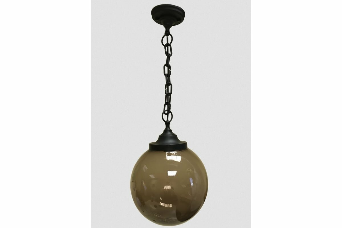 Подвесной светильник-шар Lightstandart Palla B 25 01 32 Д250мм дымчатый цепочка черная Е27 (НСБ 01-60-255 УХЛ1.1) IT8847