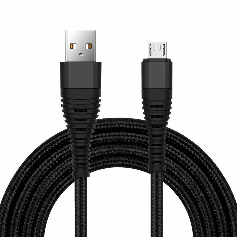 Кабель MicroUSB 3 метра быстрая зарядка черный