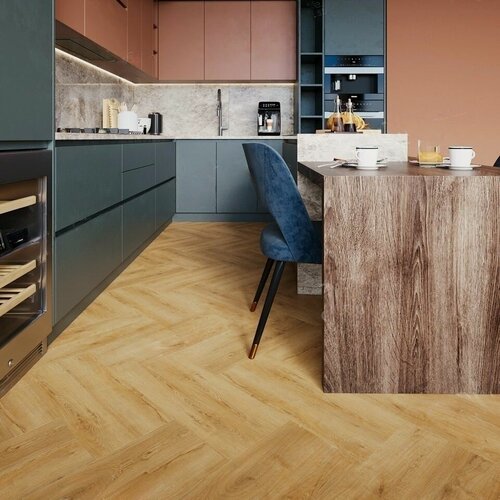 Изображение товара Каменно-полимерная плитка (SPC) Natisston UNIQUE ёлка 5004-10 Varm (600х125х4), 1,95 м2