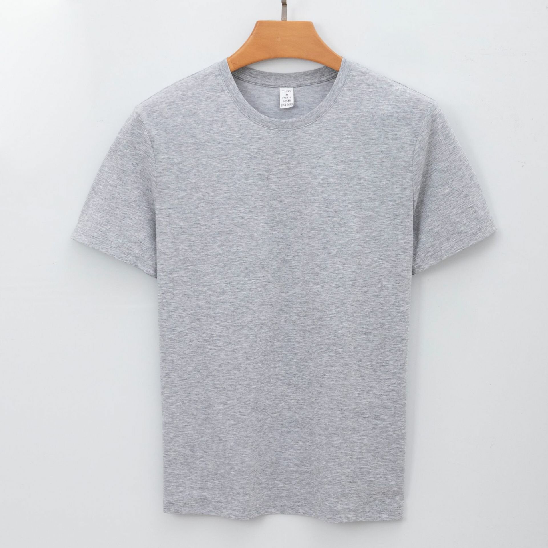 Футболка, 1 шт., размер XL, серый меланж — фото 1