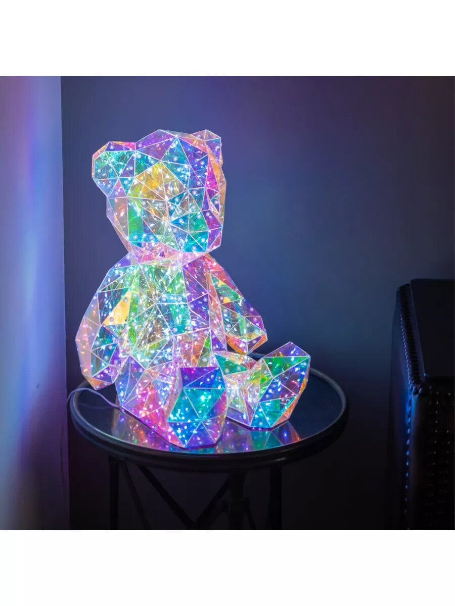 Светильник Uniel "Мишка", RGB, длина 30 см, пластик, мощность 12 Вт