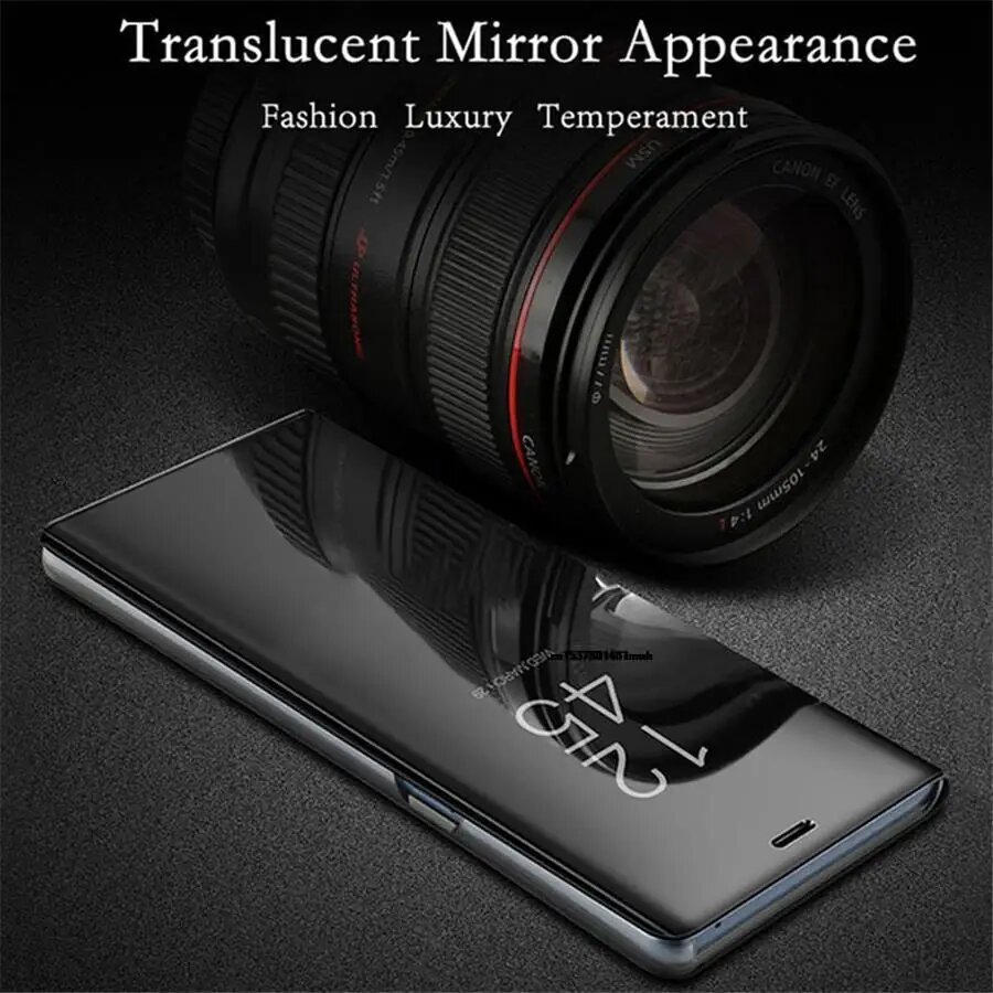 Флип-чехол Smart Mirror View для Xiaomi Redmi Note 14 Pro Plus 5G Shell Note14 4G 14Pro 14C C Кожаный чехол для мобильного телефона — фото 1